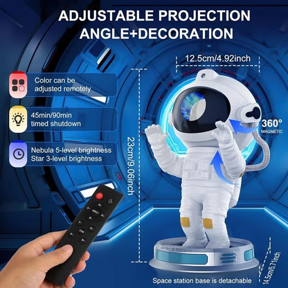 Astronaut galaxy projector night light